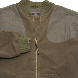 Beretta Field Fleece Jacket Mens XL Brown Shooting/Hunting Quilted Shoulders